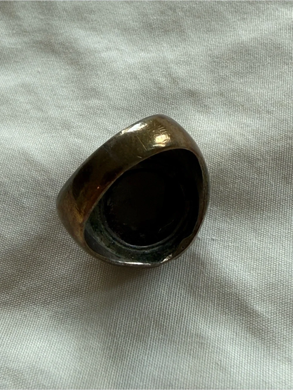 Vintage 70s Boho Brass Statement Ring
